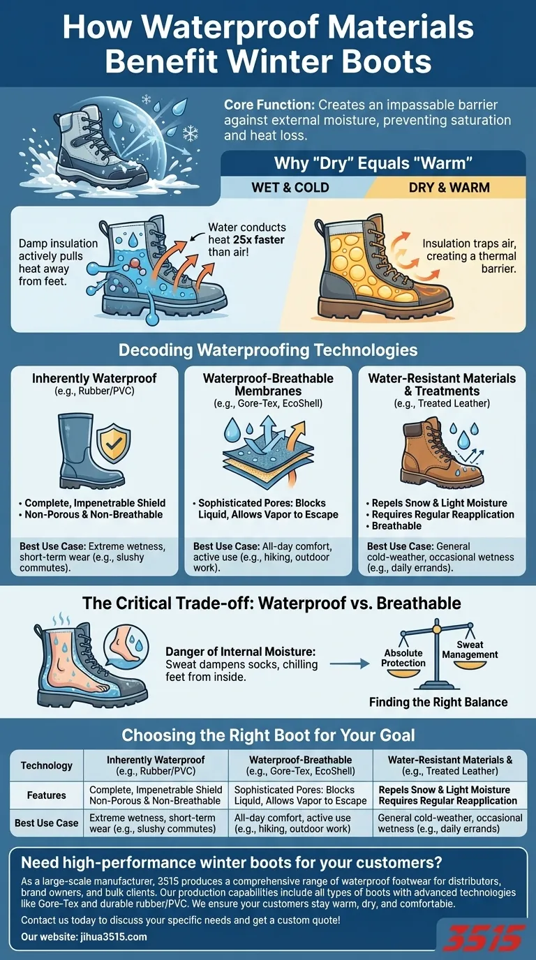 防水材料如何使冬季靴子受益？在恶劣条件下保持双脚温暖干燥 图解指南