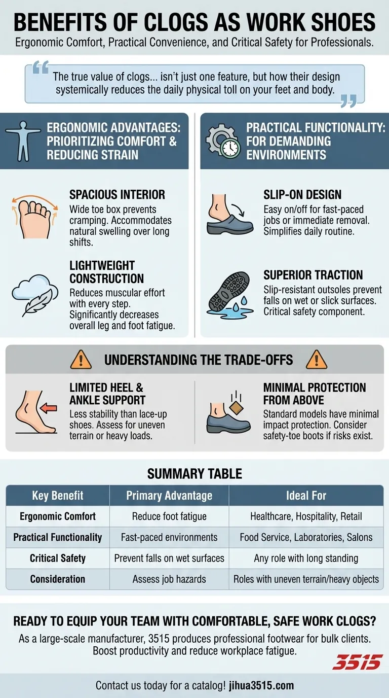 Was sind die Vorteile von Clogs als Arbeitsschuhe? Reduzieren Sie Ermüdung & Erhöhen Sie die Sicherheit bei langen Schichten Visuelle Anleitung