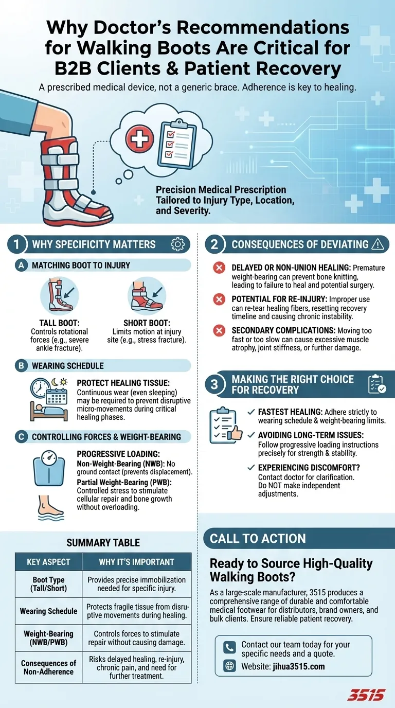 Pourquoi est-il important de suivre les recommandations du médecin lors de l'utilisation d'une botte de marche ? Assurer une guérison complète Guide Visuel