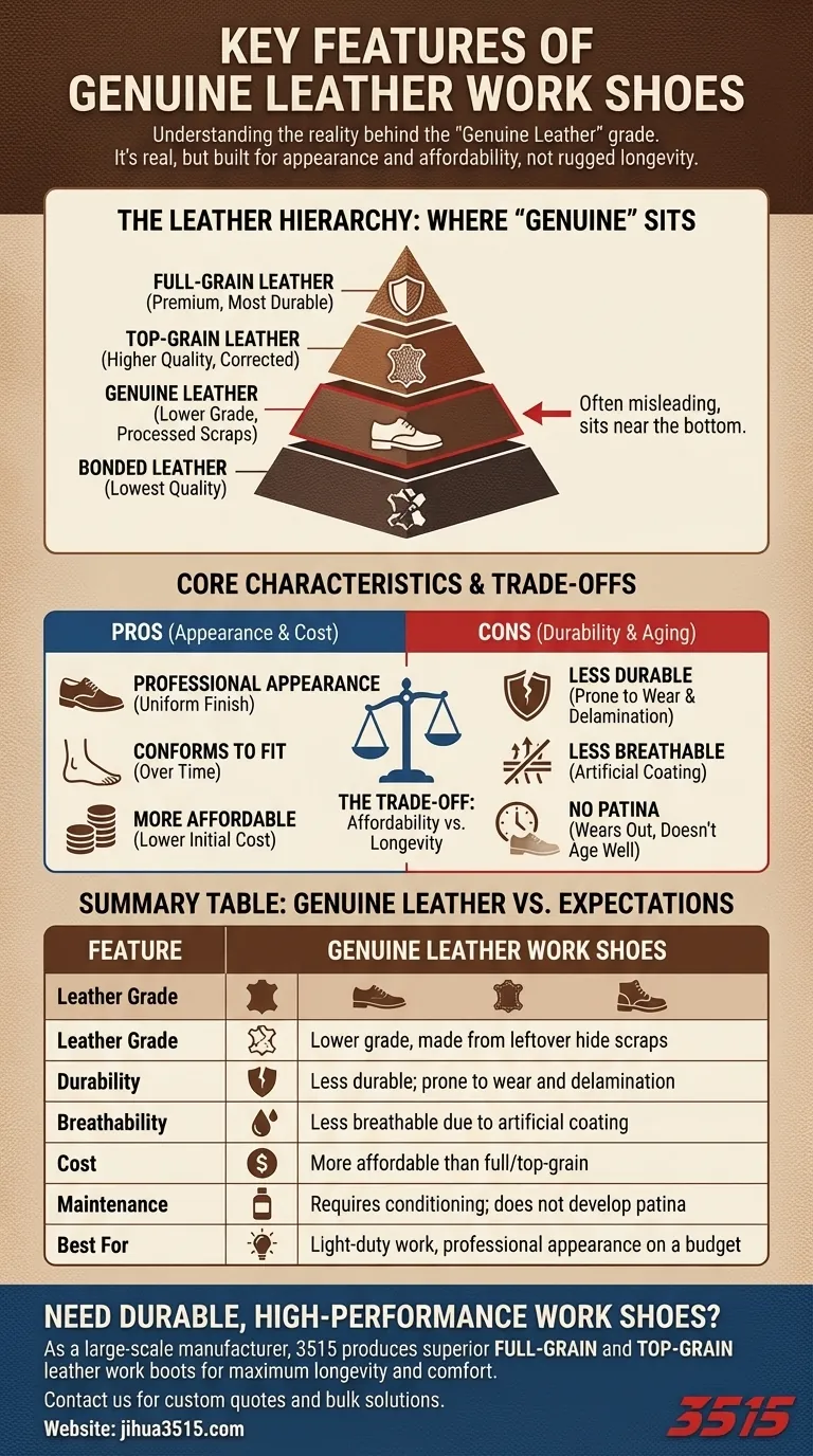Quelles sont les caractéristiques clés des chaussures de travail en cuir véritable ? Comprendre les compromis pour votre travail Guide Visuel