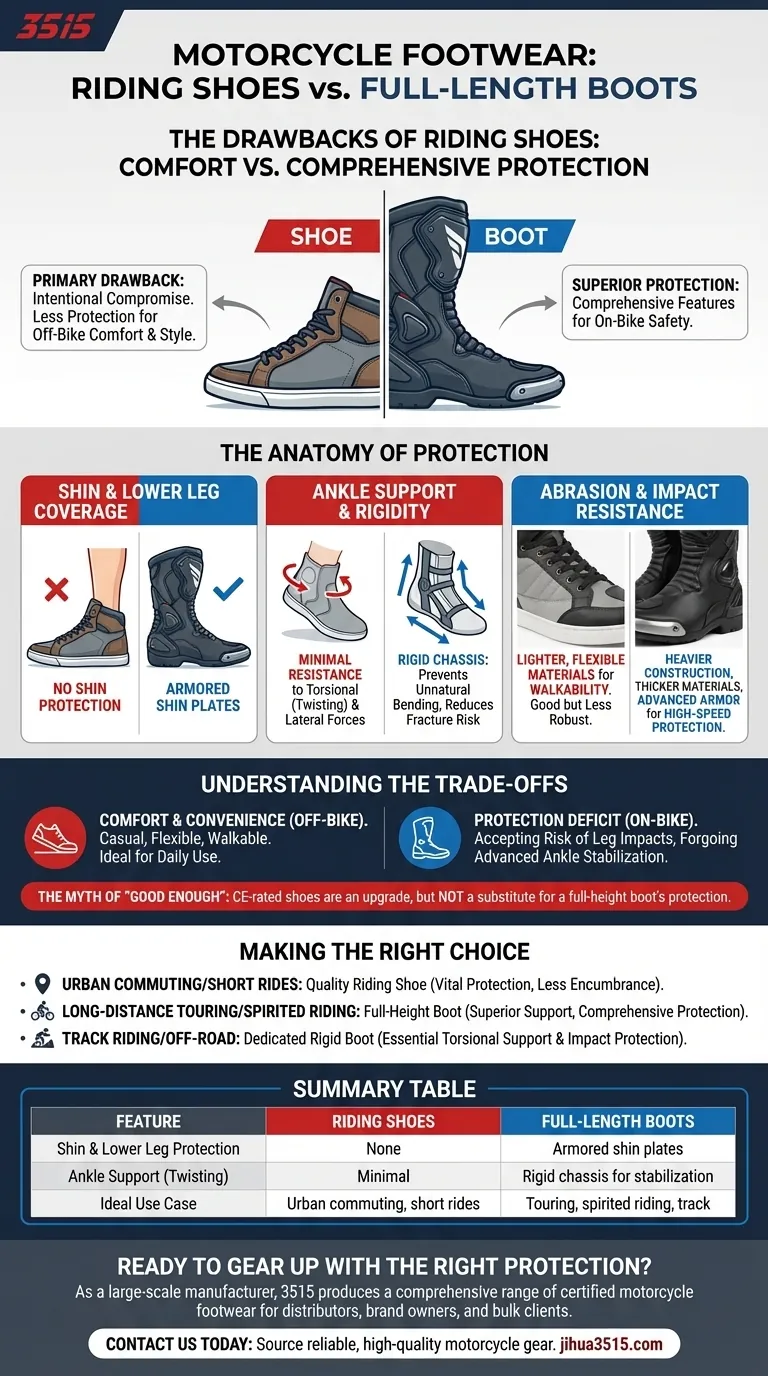 Quels sont les inconvénients des chaussures de moto par rapport aux bottes ? Comprendre le compromis en matière de protection Guide Visuel