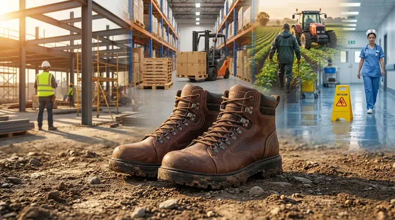 Quelles professions conviennent le mieux à certains types de chaussures de travail ? Associez les caractéristiques aux dangers de votre emploi
