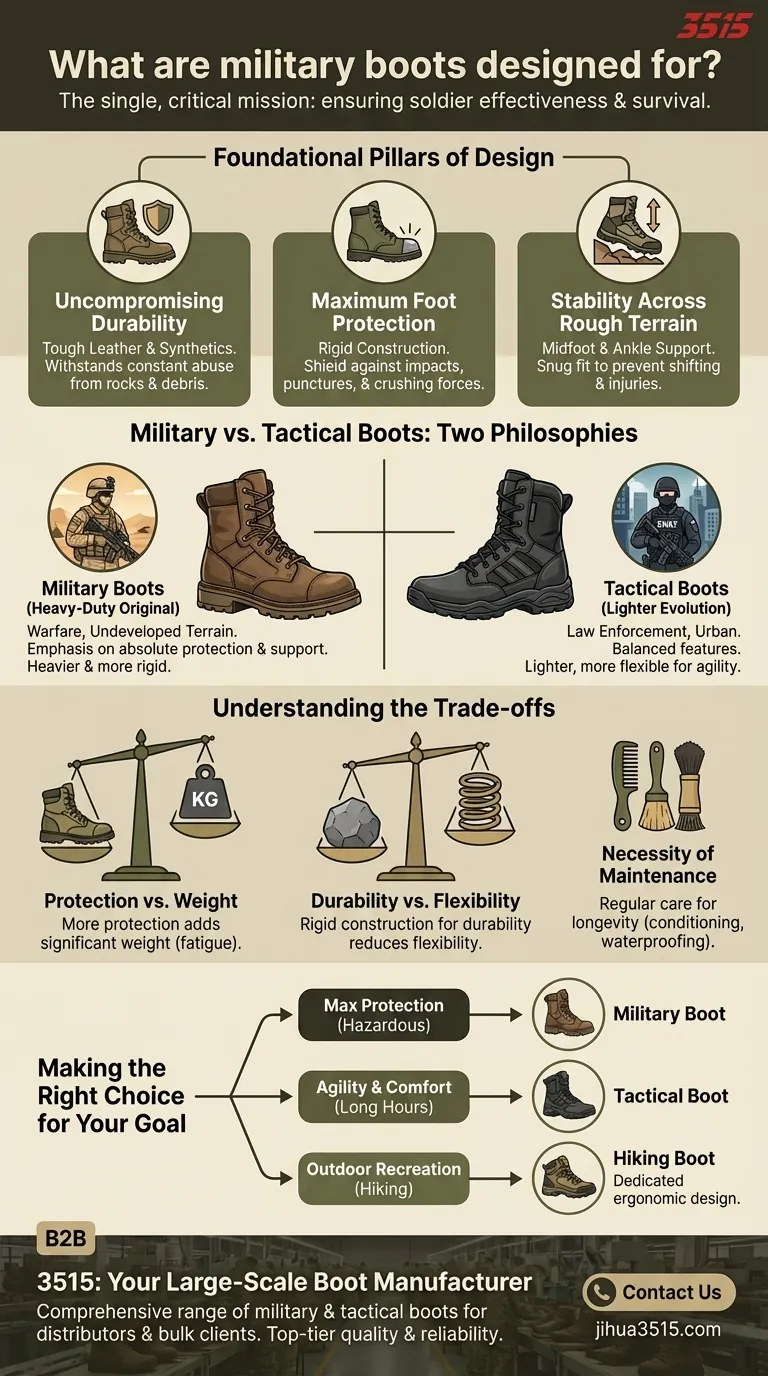 軍用ブーツは何のために設計されていますか？極限環境下での比類なき耐久性と保護性能 ビジュアルガイド