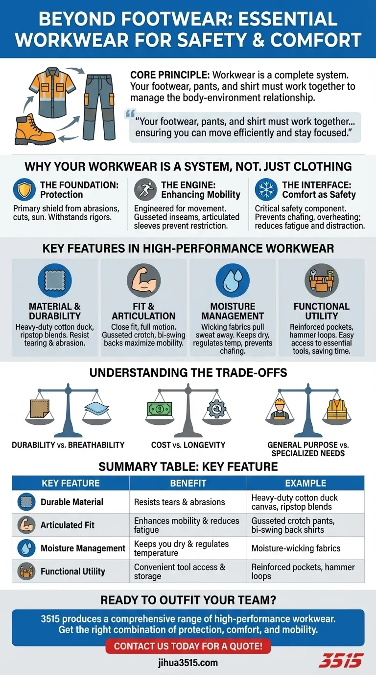 Além do calçado, que outra roupa de trabalho é importante para a segurança e conforto no trabalho? Um guia completo do sistema Guia Visual