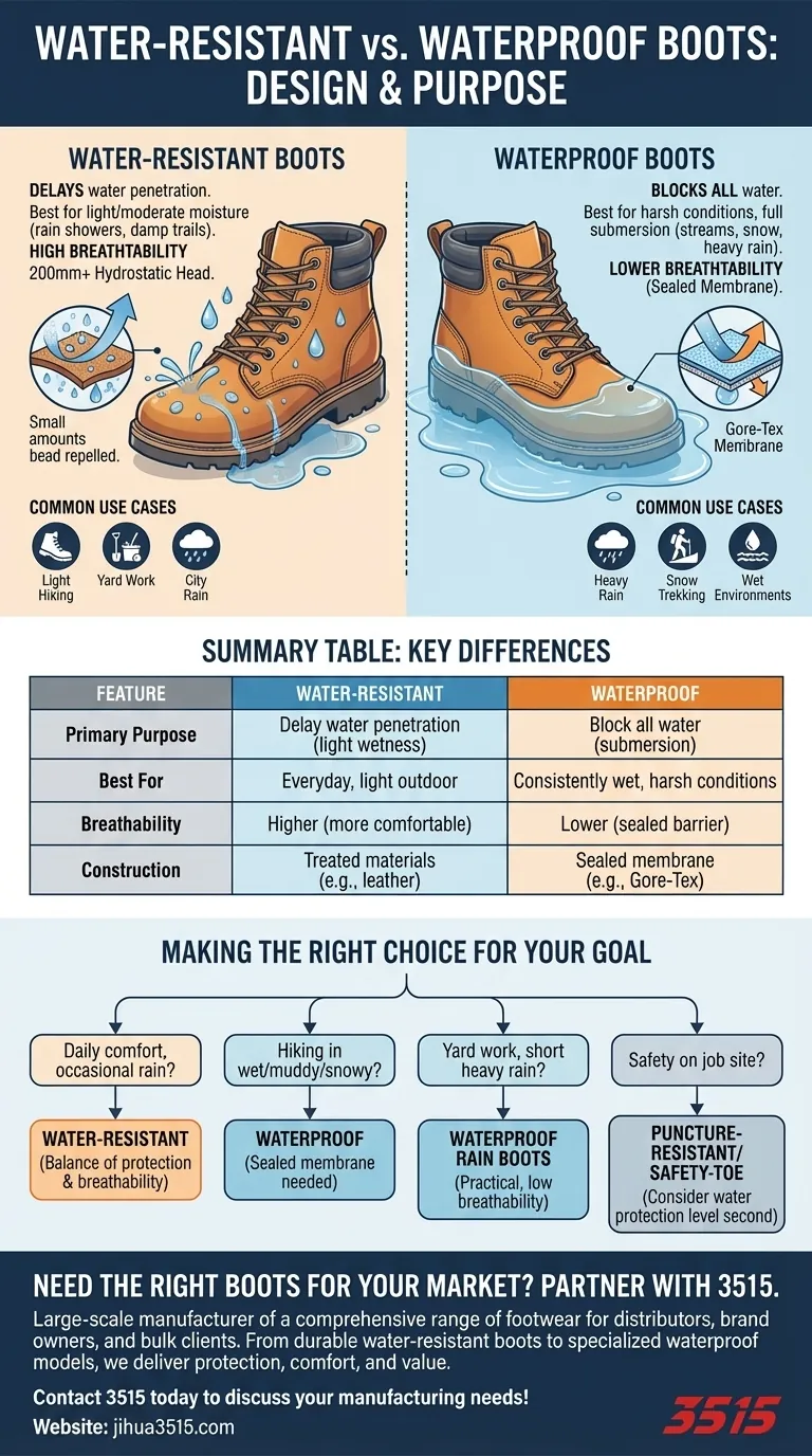 Wofür sind wasserabweisende Stiefel konzipiert? Halten Sie Ihre Füße bei alltäglichen Bedingungen trocken Visuelle Anleitung
