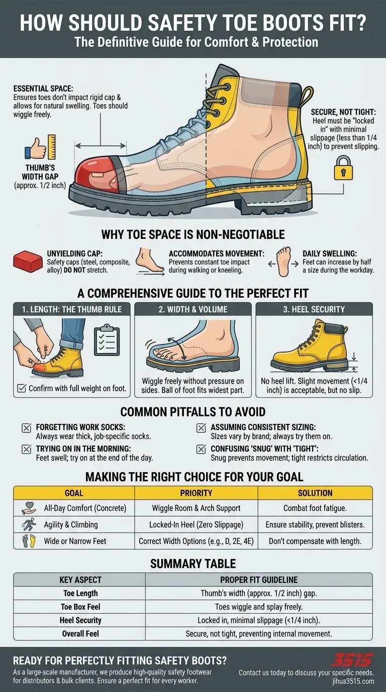 Wie sollten Sicherheitsstiefel in Bezug auf die Zehenlänge passen? Maximale Komfort und Schutz erreichen Visuelle Anleitung