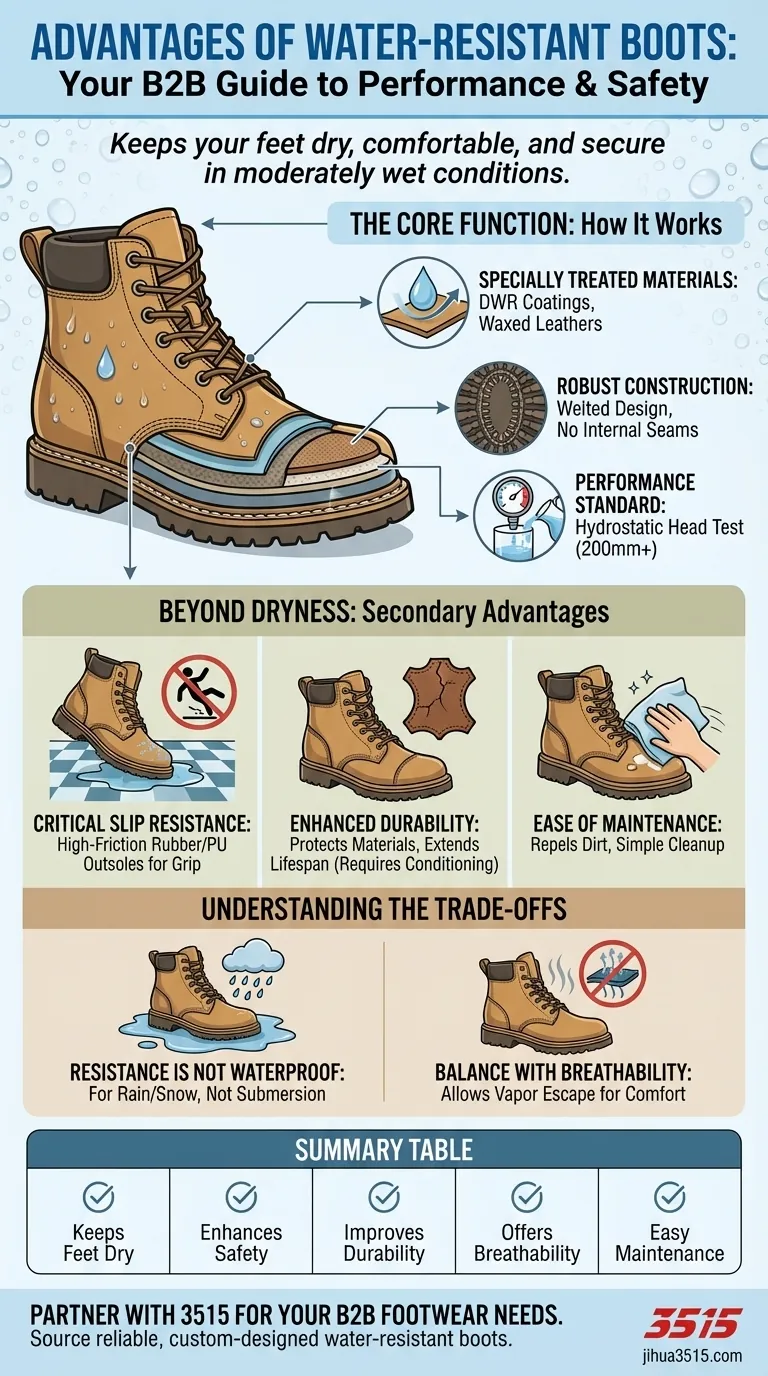 What are the advantages of water-resistant boots? Stay Dry, Safe, and Comfortable in Any Weather Visual Guide