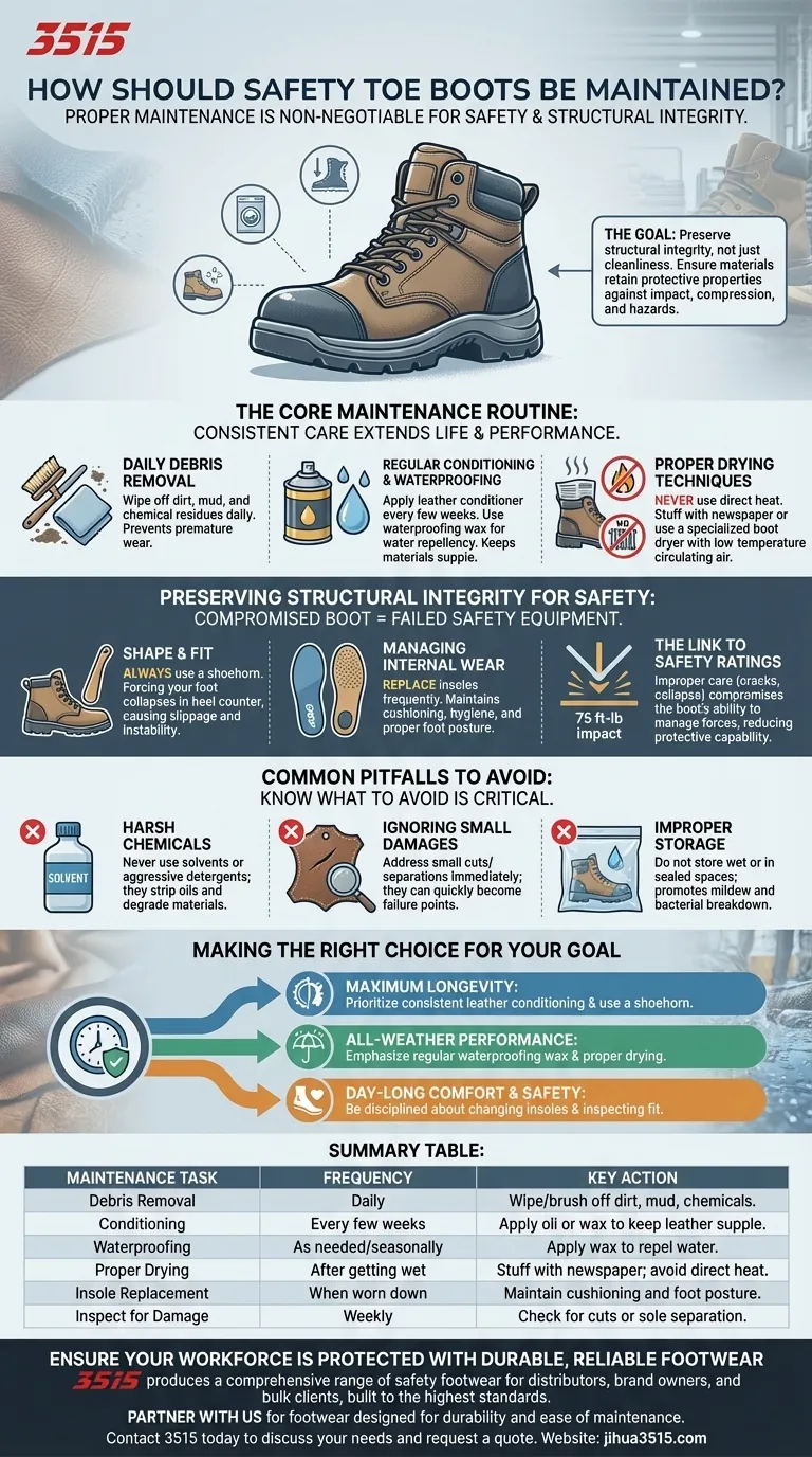 Wie sollten Sicherheitsstiefel gepflegt werden? Wesentliche Schritte für Langlebigkeit & Schutz Visuelle Anleitung