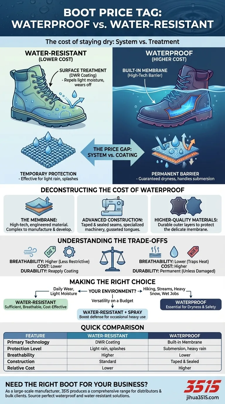 Какой тип ботинок дороже: водонепроницаемый или водоотталкивающий? Разбираем стоимость настоящей защиты Визуальное руководство