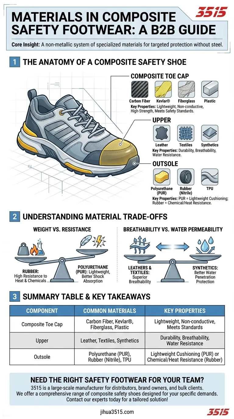 What materials are used in composite safety footwear? Choose the Right Protection for Your Work Environment Visual Guide