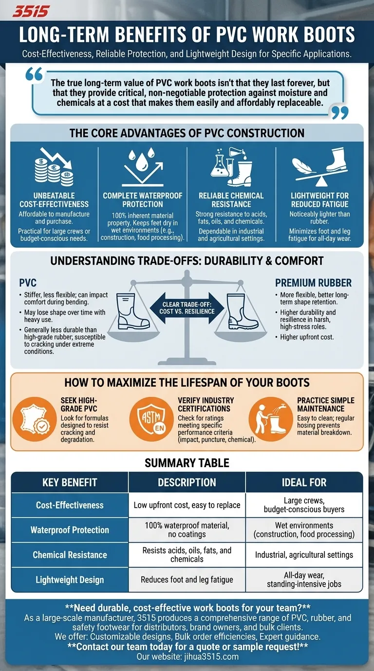PVC 작업화 선택의 장기적인 이점은 무엇인가요? 내구성이 뛰어나고 비용 효율적인 신발 시각적 가이드