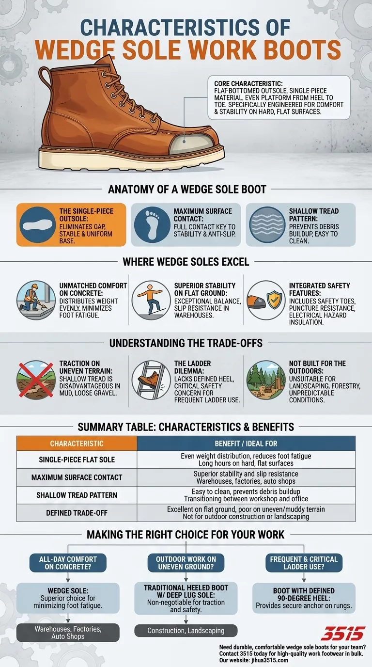 Was sind die Merkmale von Arbeitsstiefeln mit Keilsohle? Ultimativer Komfort für harte Böden Visuelle Anleitung