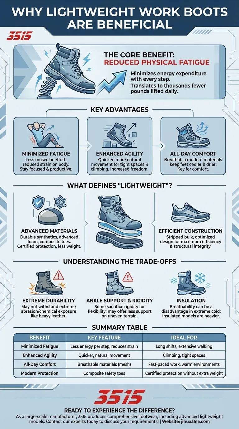 轻便工作靴有什么好处？提高移动性并减轻疲劳 图解指南