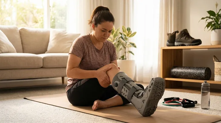 Quels sont quelques conseils pour maintenir la force musculaire tout en portant une botte de marche ? Minimiser l'atrophie et éviter les douleurs secondaires
