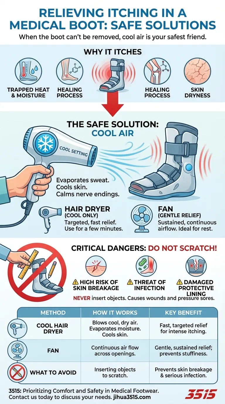 Comment soulager les démangeaisons si la botte ne peut pas être retirée ? Une méthode sûre et approuvée par les médecins Guide Visuel