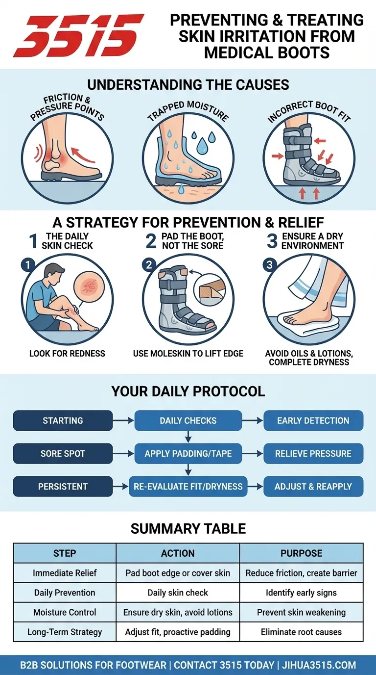 Que faire si la peau autour de la botte devient irritée ? Prévenir et apaiser l'inconfort dès maintenant Guide Visuel