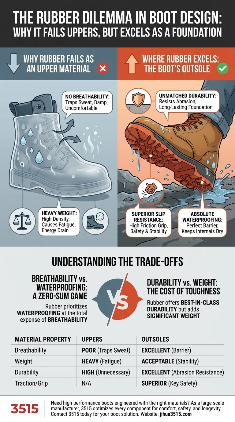 Почему резина менее подходит для верха обуви и где она превосходит? Руководство по материалам Визуальное руководство