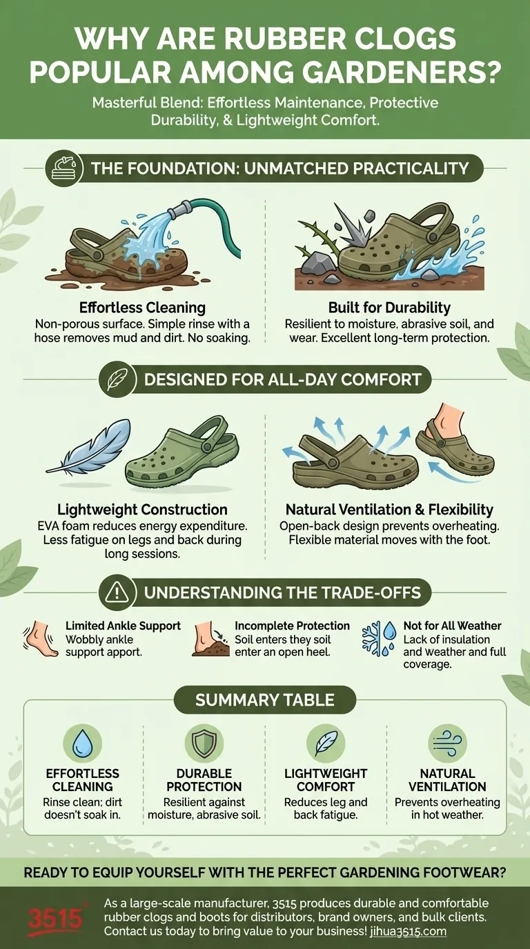 Perché i zoccoli di gomma sono popolari tra i giardinieri? La miscela perfetta di durata e comfort Guida Visiva