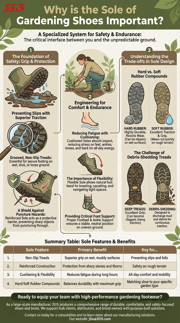 园艺鞋的鞋底为什么很重要？为了安全、舒适和耐用 图解指南