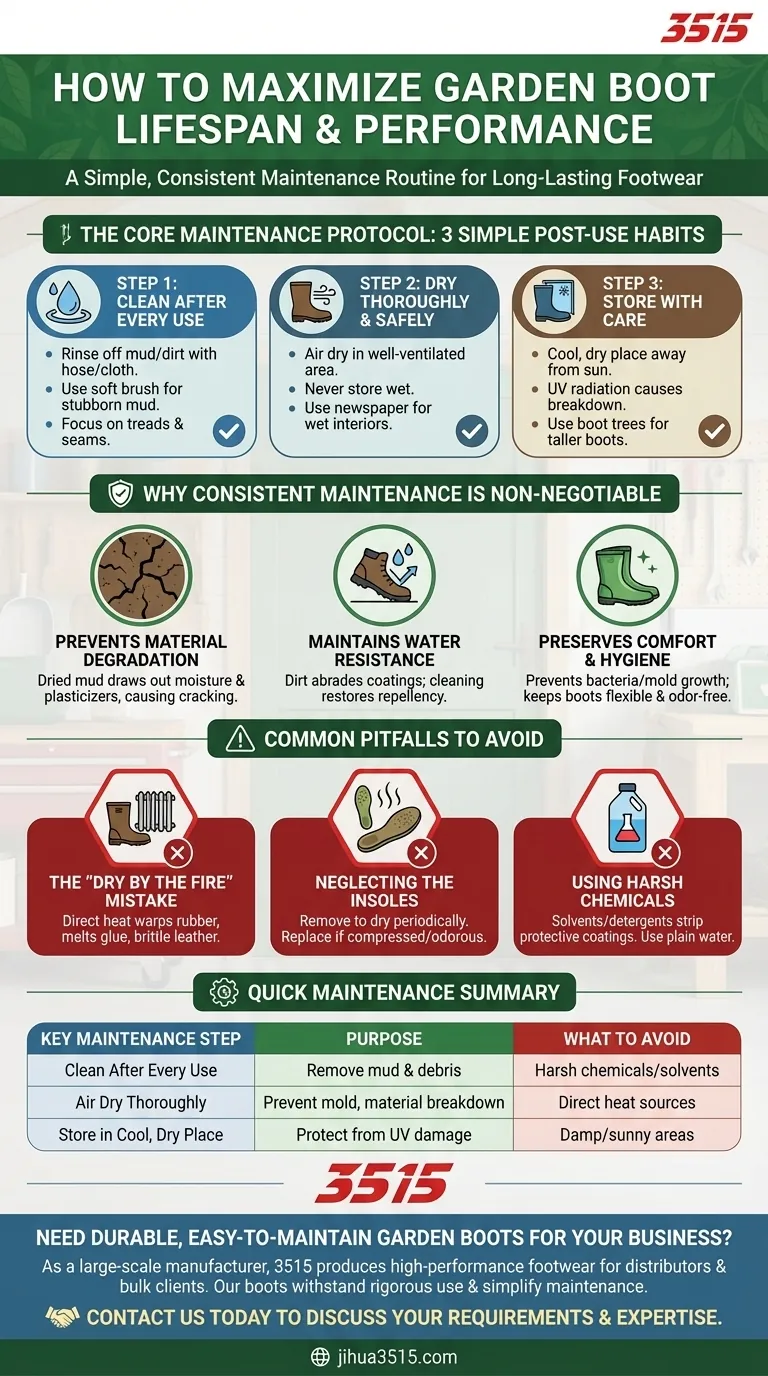 ガーデンブーツのメンテナンスはどうすればよいですか？寿命を最大限に延ばすための簡単なルーチン ビジュアルガイド