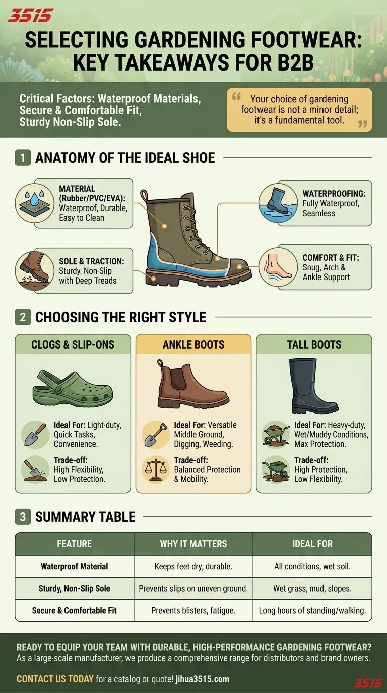 Quels sont les points clés à retenir lors de la sélection de chaussures de jardinage ? Trouvez votre ajustement parfait pour le confort et la sécurité Guide Visuel
