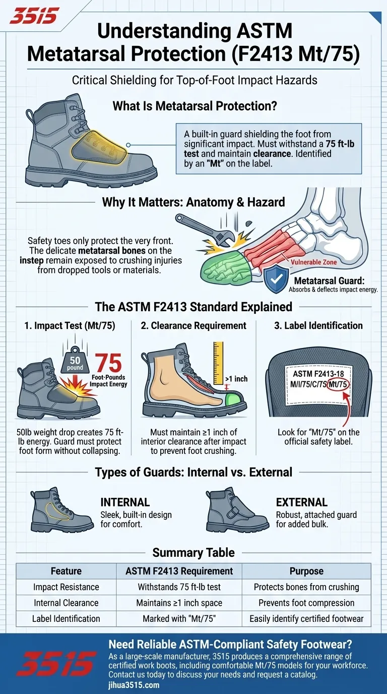 Was beinhaltet der Metatarsalschutz in ASTM-Standards? Wesentlicher Leitfaden für den Schutz des Spanns Visuelle Anleitung