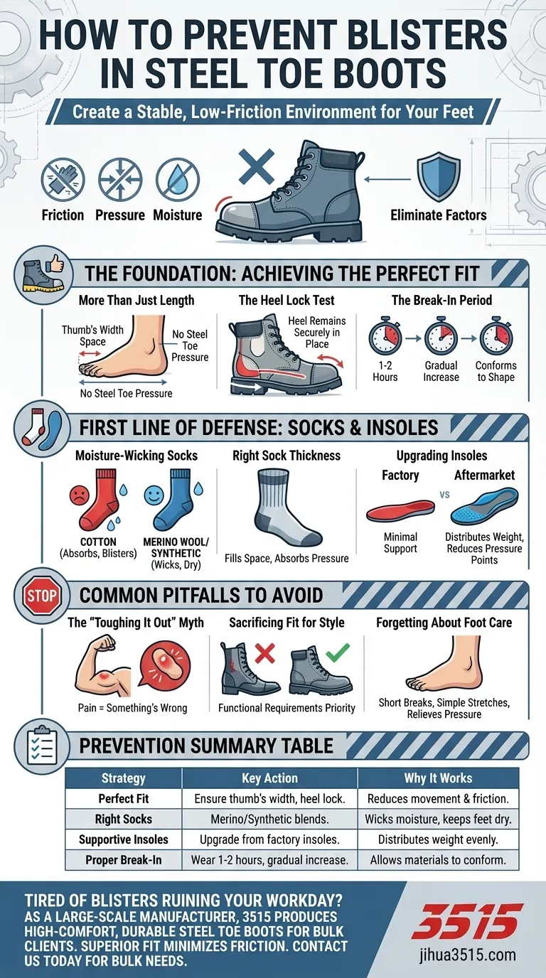 Como prevenir bolhas ao usar botas de biqueira de aço? Um guia completo para dias de trabalho sem dor Guia Visual