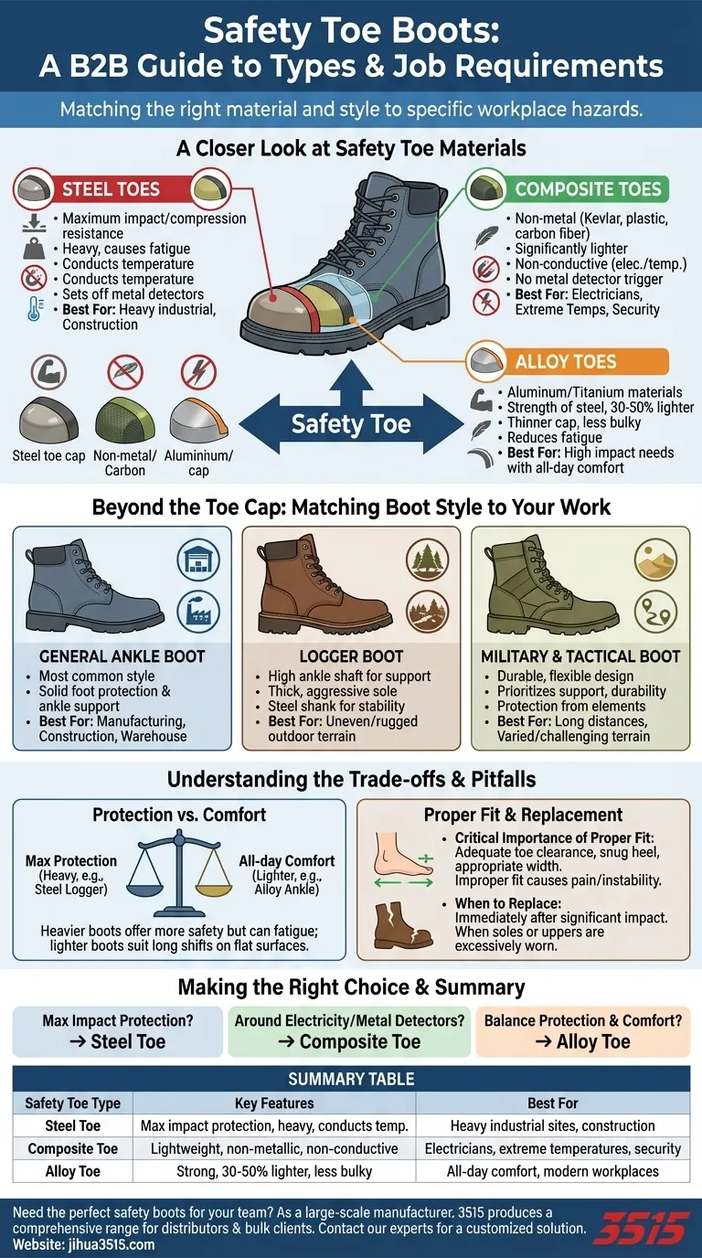 有哪些适用于不同工作要求的安全鞋头靴？选择适合您工作的防护类型 图解指南