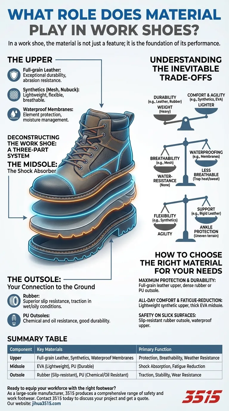 工作鞋中的材料起着什么作用？选择适合您的安全与舒适的系统 图解指南