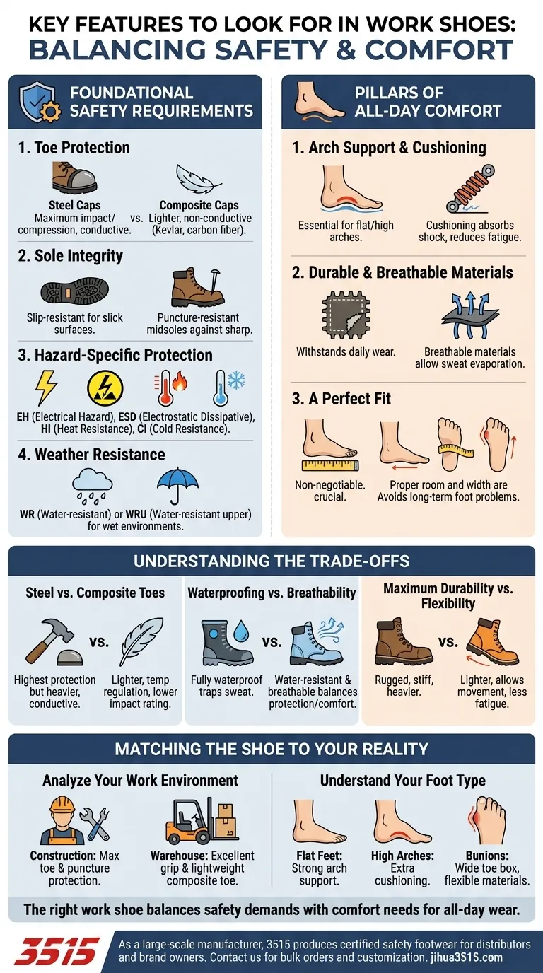 作業靴に求められる主な機能とは？ 安全性と快適性の完璧なバランスを見つける ビジュアルガイド