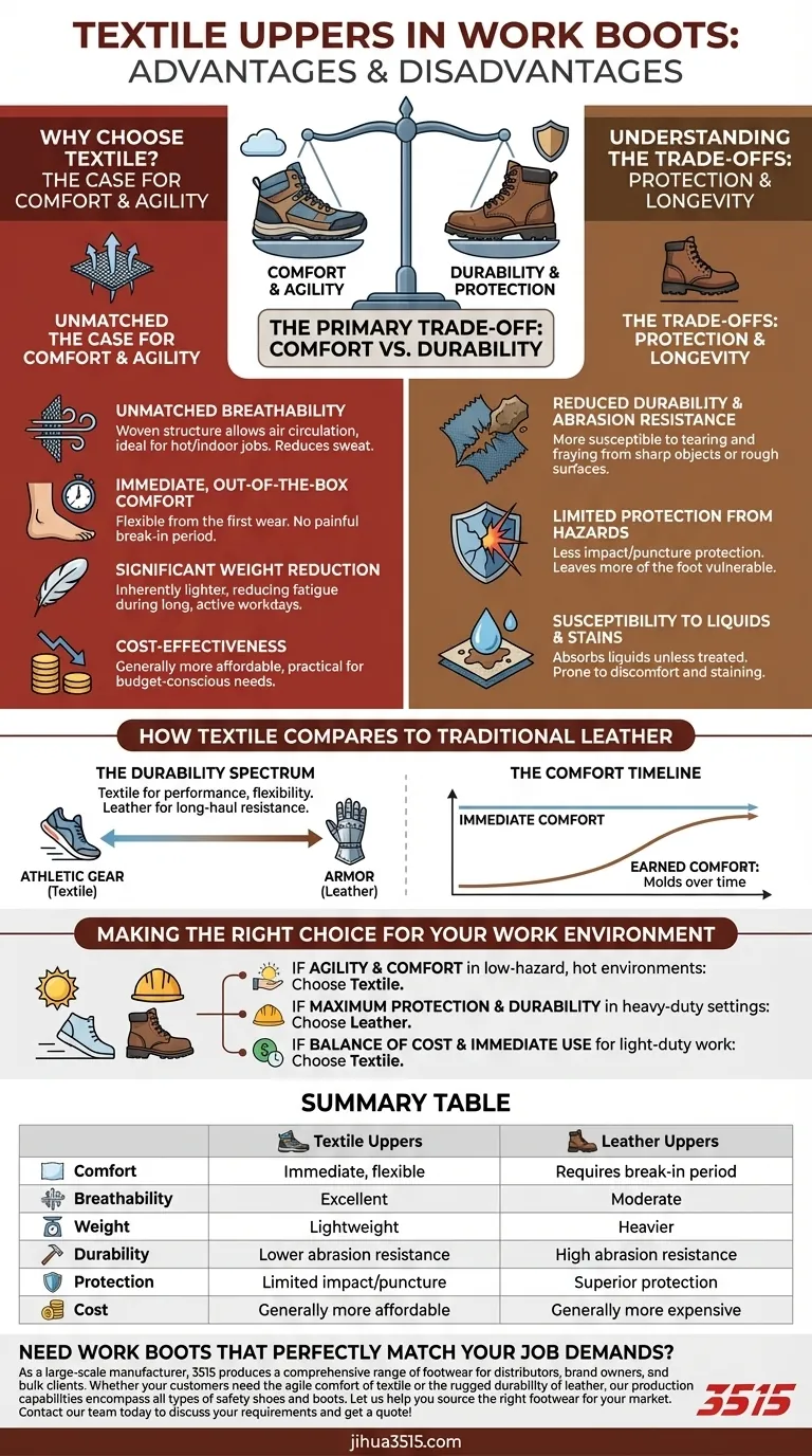 工作靴鞋面采用纺织材料的优缺点是什么？找到适合您工作的完美尺码 图解指南