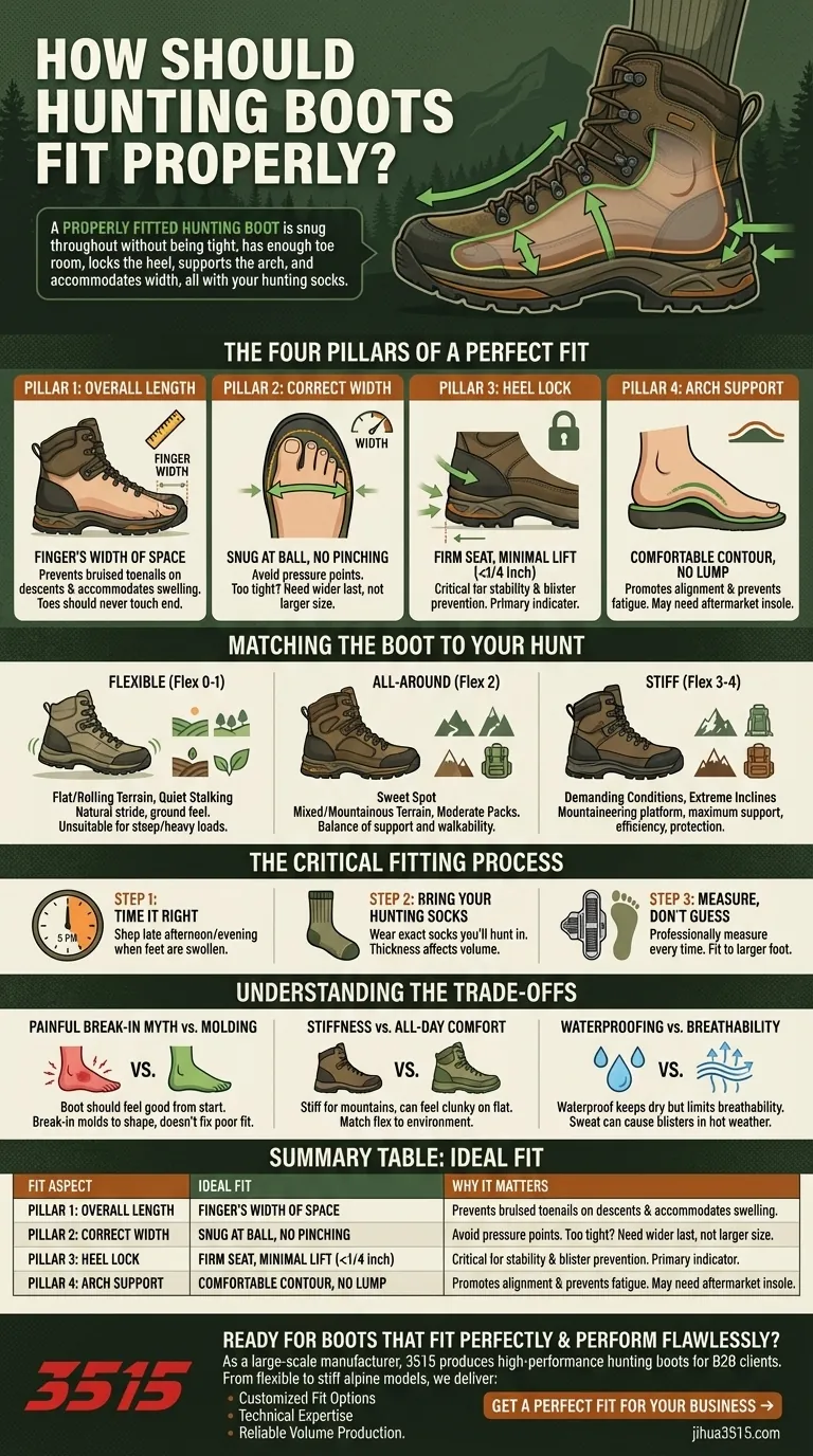 사냥용 부츠는 어떻게 제대로 맞아야 할까요? 모든 사냥을 위한 완벽한 핏 가이드 시각적 가이드