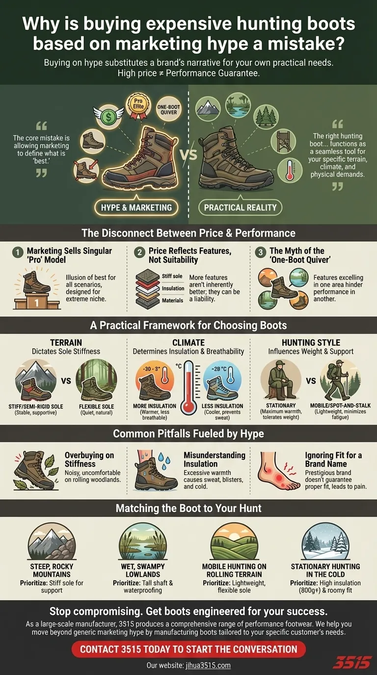 ¿Por qué comprar botas de caza caras basadas en el bombo publicitario es un error? Enfócate en tu caza, no en el bombo Guía Visual