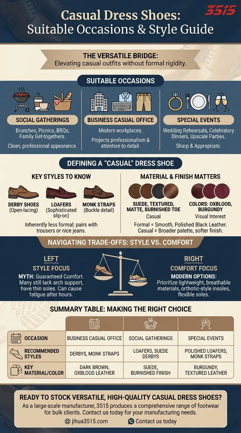Quelles occasions conviennent aux chaussures habillées décontractées ? Rehaussez votre garde-robe smart casual Guide Visuel