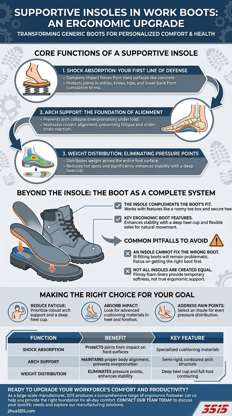 支撑鞋垫在工作靴中扮演什么角色？升级您的鞋履，享受全天舒适 图解指南
