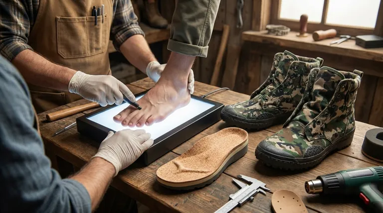 How does the boot fitting process work for custom hunting boots? Achieve Perfect Fit for Backcountry Hunts