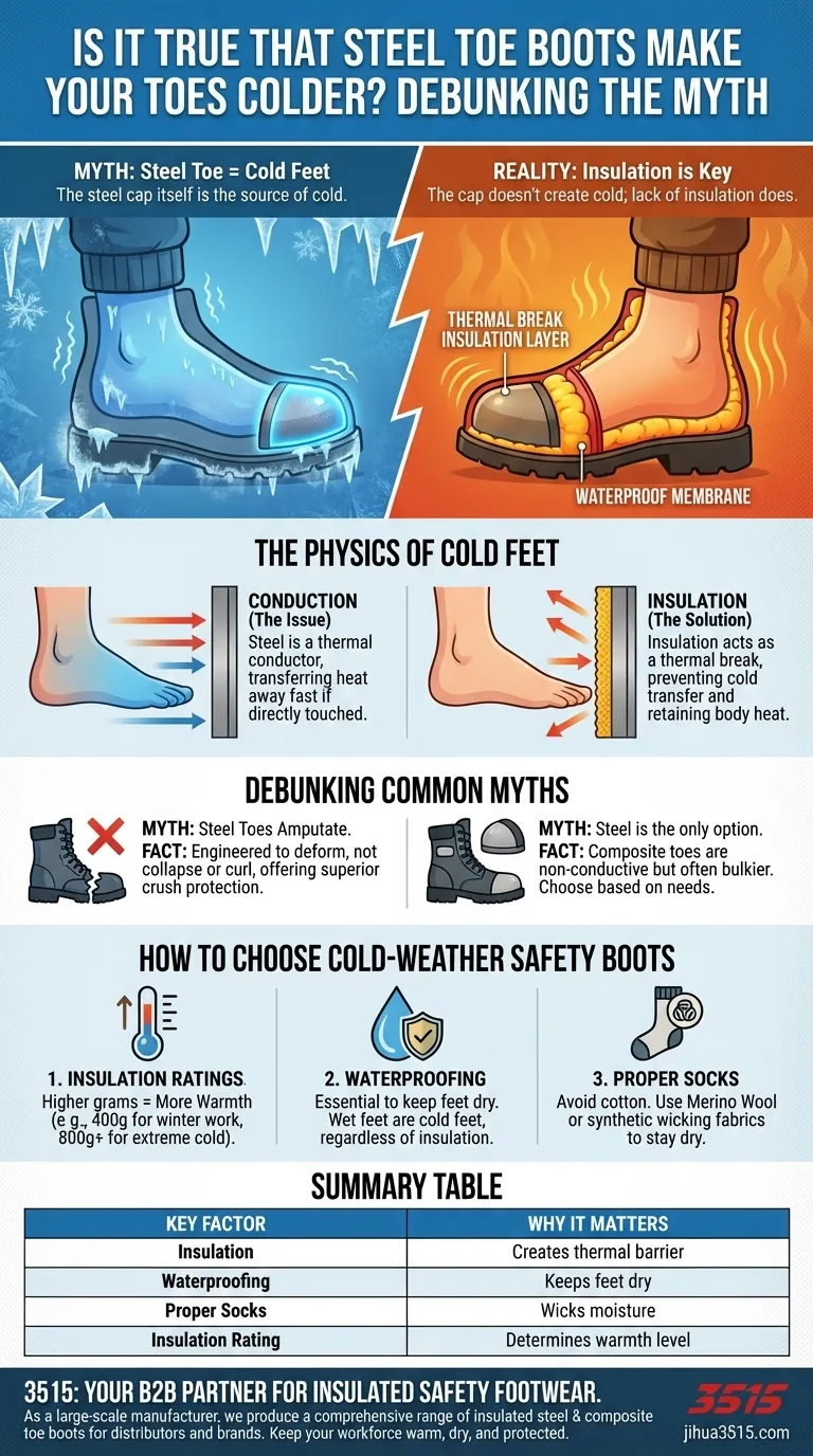 钢头靴会让脚趾更冷是真的吗？关于寒冷天气工作靴的真相 图解指南