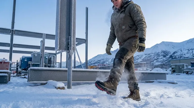 What are the benefits of the insulating components in women's safety toe work boots? Achieve Comfort and Safety in Extreme Cold