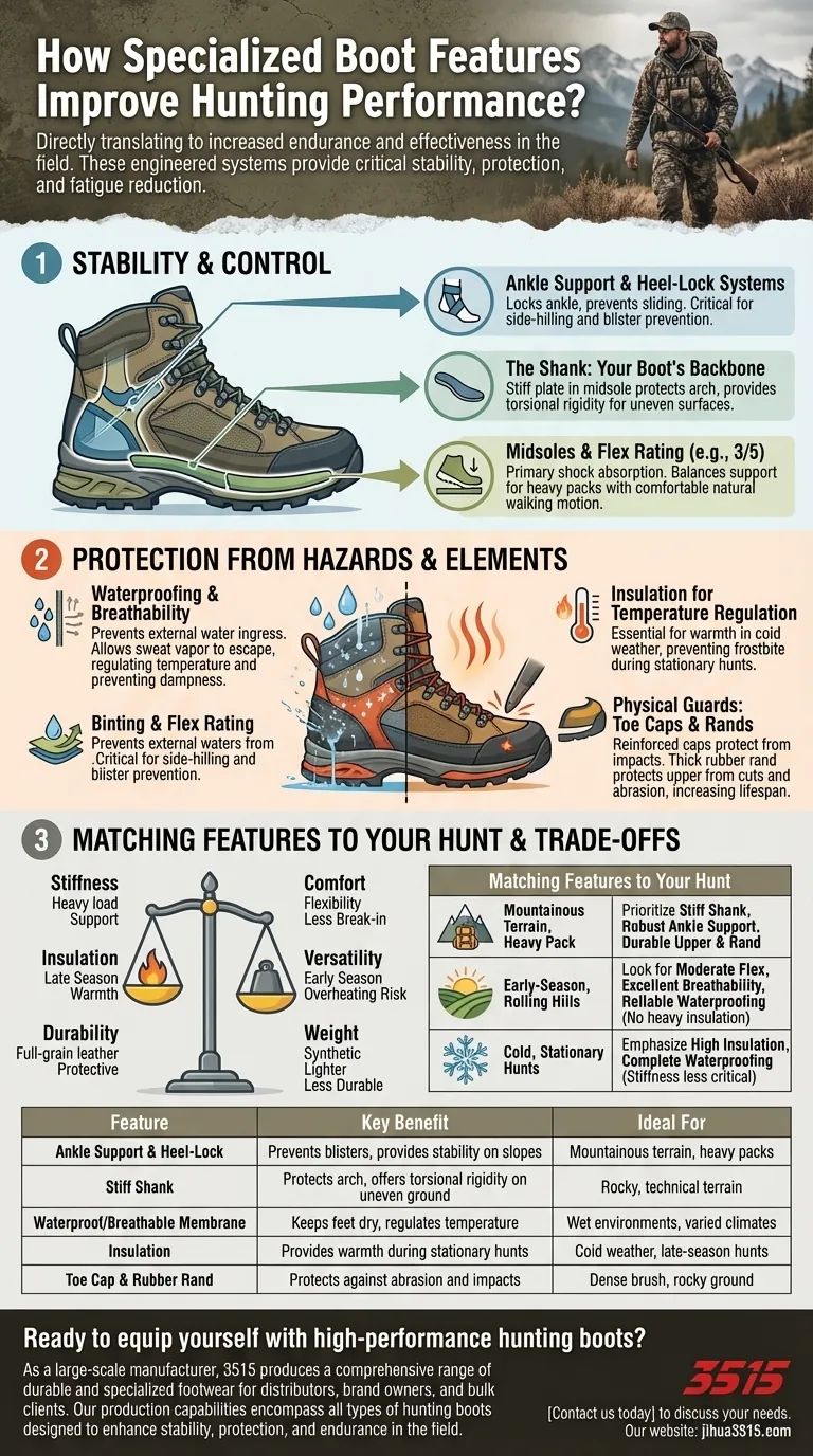How do specialized boot features improve hunting performance? Boost Your Endurance & Success Visual Guide