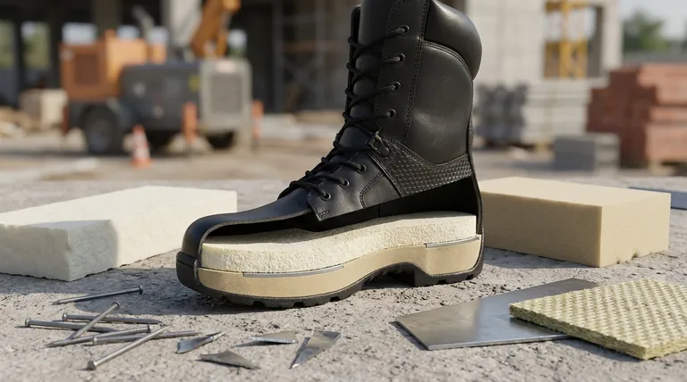 これらのブーツにはどのようなミッドソールがありますか?スチールまたは非金属保護から選択してください