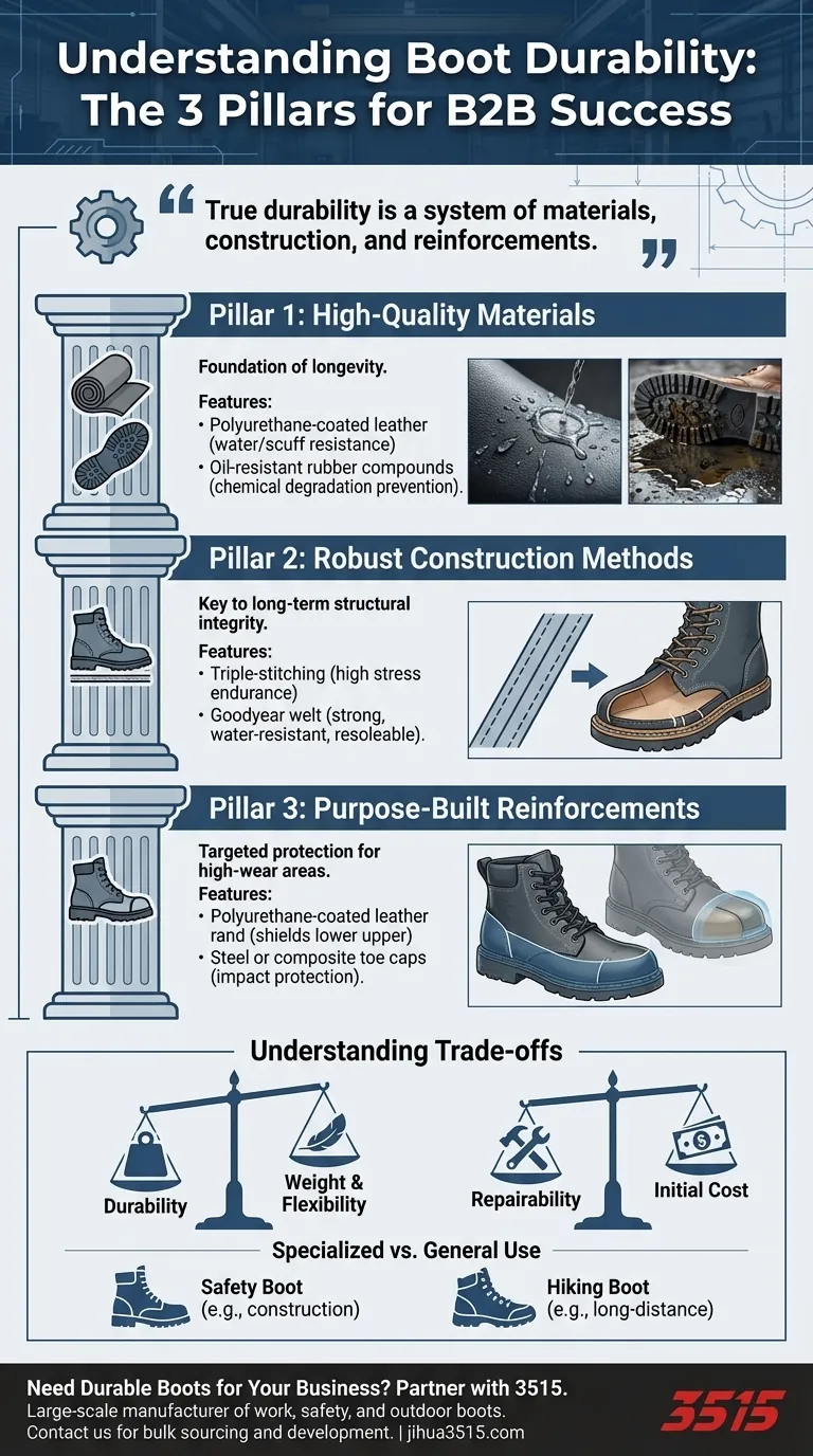 ما هي ميزات المتانة التي تتمتع بها هذه الأحذية؟ دليل المواد والبناء والتعزيزات دليل مرئي