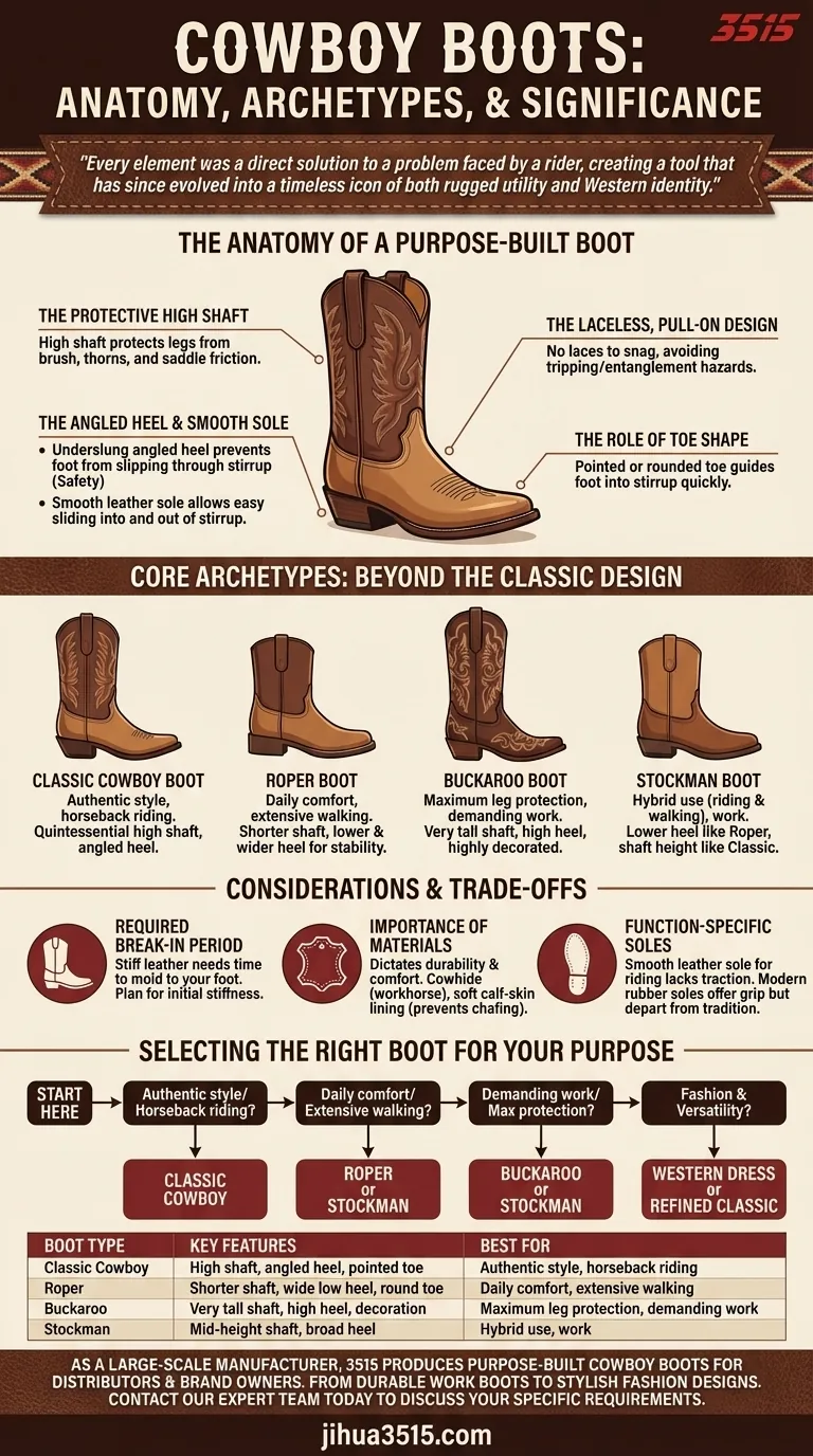 O que são botas de cowboy e por que são significativas? Descubra a Anatomia de um Ícone Guia Visual
