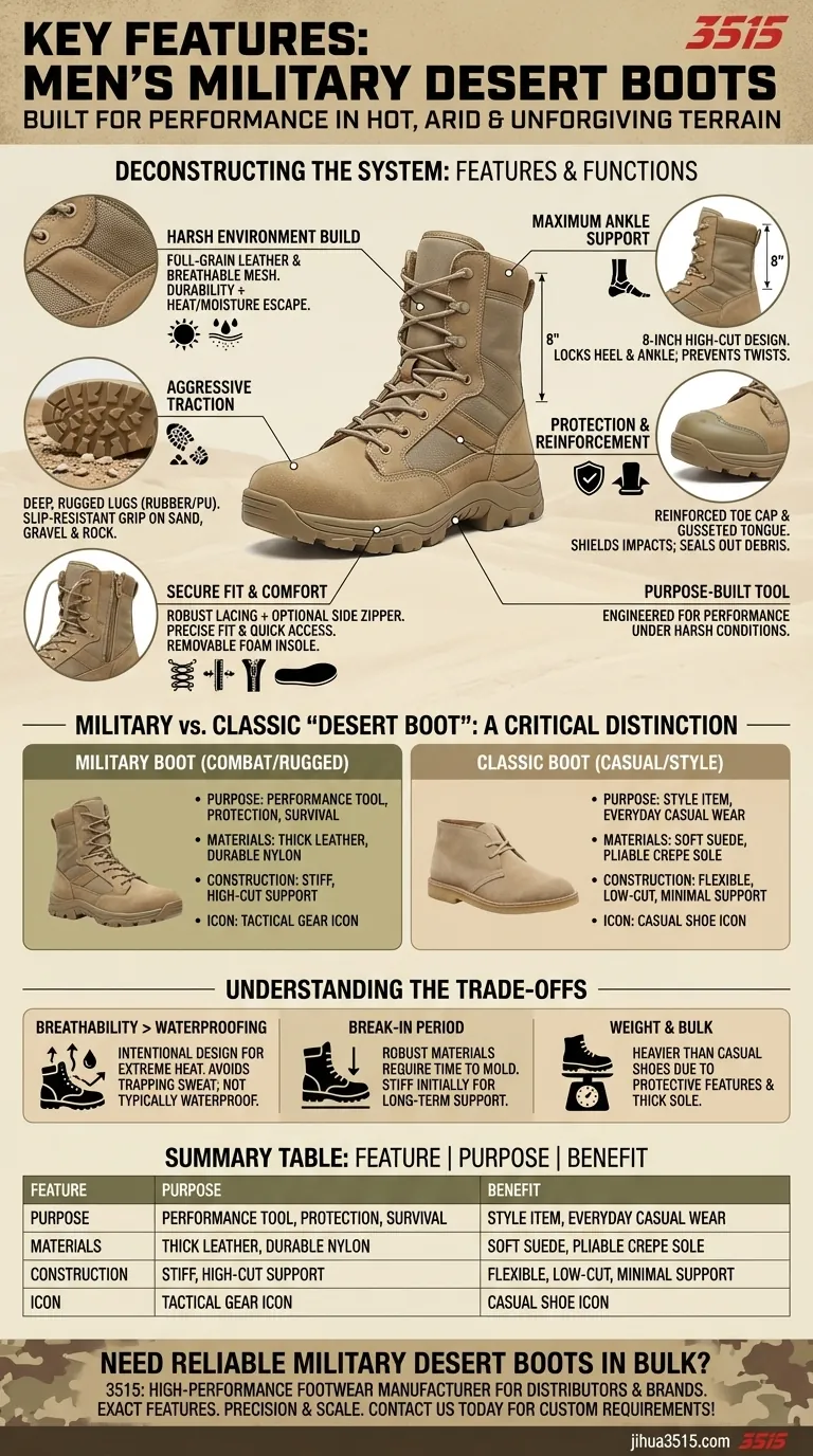 Quelles sont les caractéristiques clés des bottes désert militaires pour hommes ? Conçues pour les terrains désertiques difficiles Guide Visuel