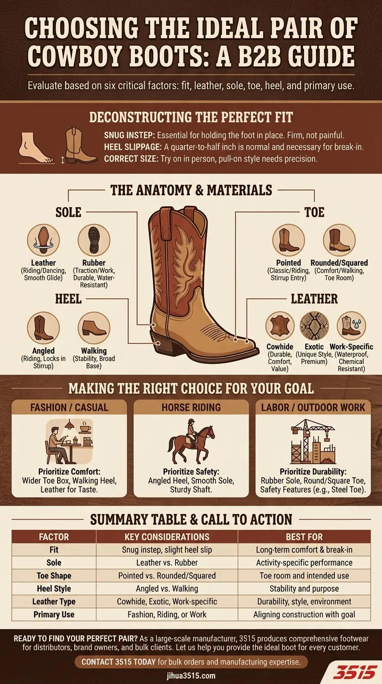 Worauf sollte man bei der Auswahl des idealen Paares Cowboystiefel achten? Ein Leitfaden zu Passform, Stil und Funktion Visuelle Anleitung