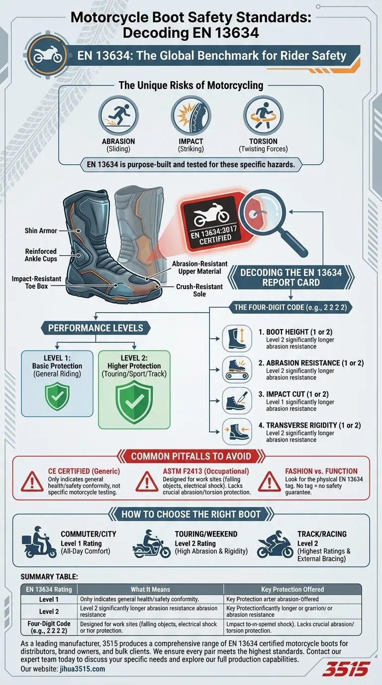 Quali standard di sicurezza si applicano agli stivali da moto? EN 13634: La guida essenziale per la protezione del pilota Guida Visiva