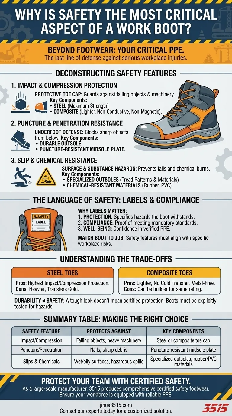 なぜ安全性がワークブーツの最も重要な要素なのでしょうか？ 労働者を危険から守りましょう ビジュアルガイド