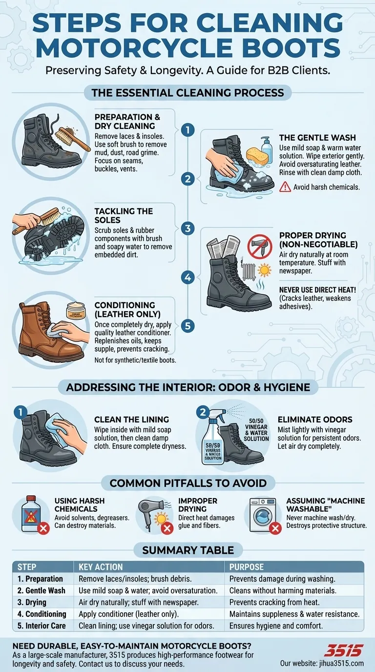 오토바이 부츠 세척 방법은 무엇인가요? 장비를 보존하기 위한 완전 가이드 시각적 가이드