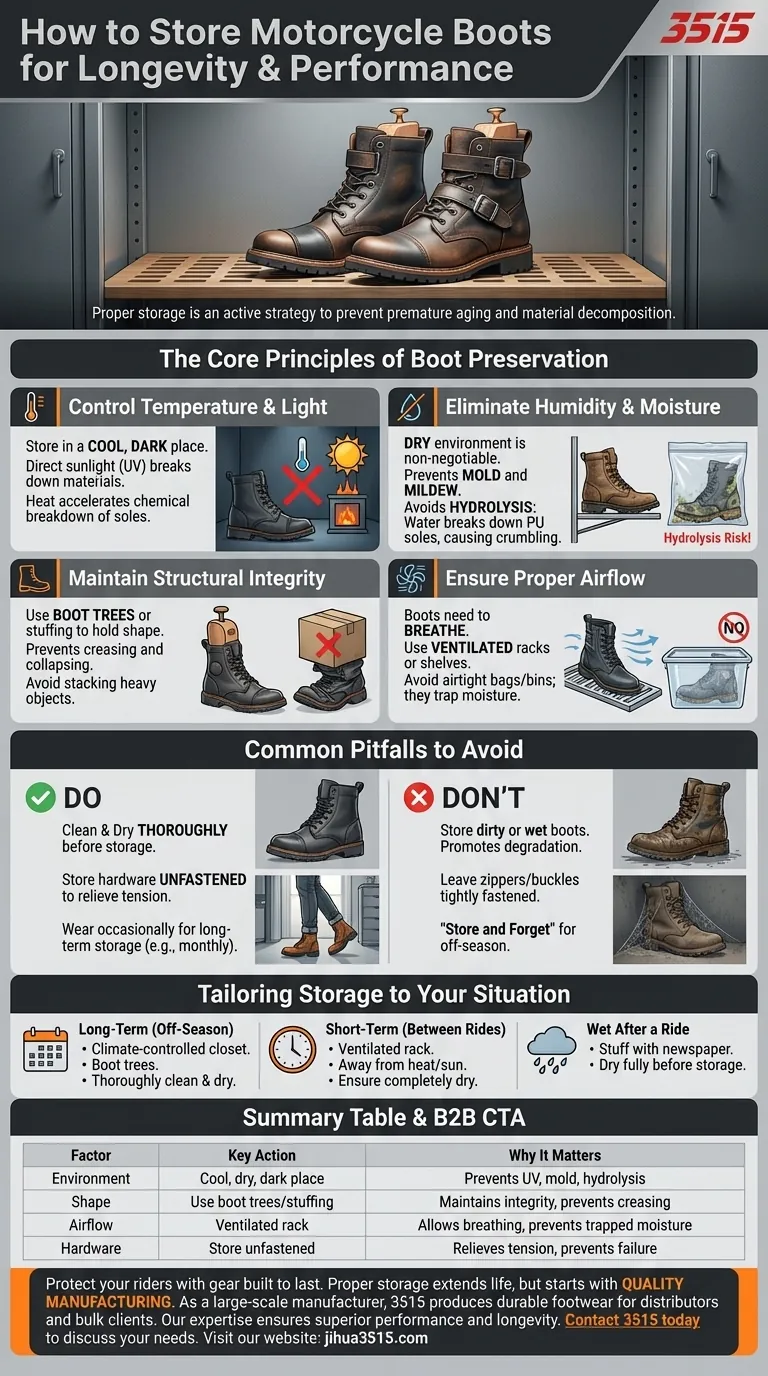 ¿Cómo se deben almacenar las botas de moto cuando no están en uso? Conserve la vida útil y la seguridad de su equipo Guía Visual