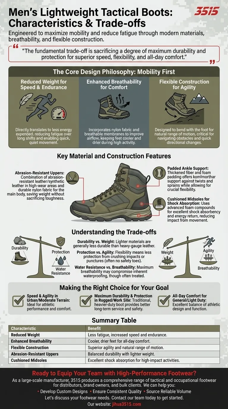Каковы характеристики мужских легких тактических ботинок? Скорость, маневренность и комфорт в течение всего дня Визуальное руководство