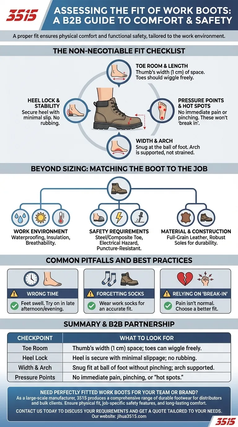 ¿Qué se debe comprobar al evaluar el ajuste de las botas de trabajo? Una guía para un ajuste perfecto y comodidad durante todo el día Guía Visual